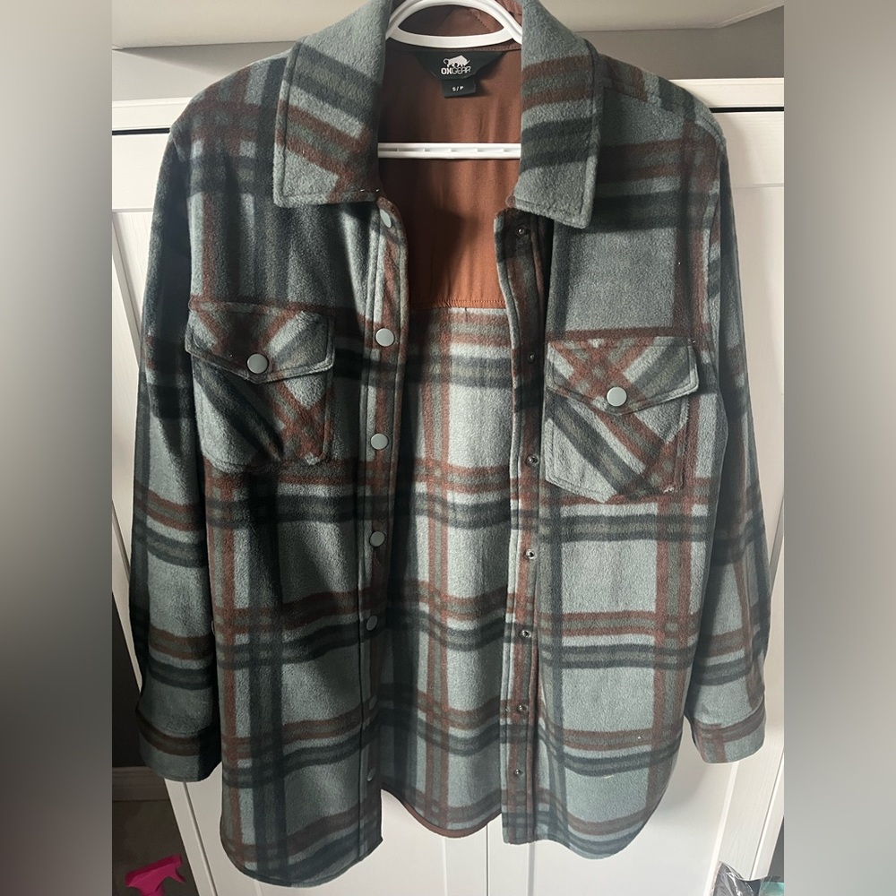 Plaid Women's Jacket in Gray and Brown